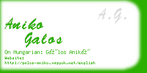 aniko galos business card